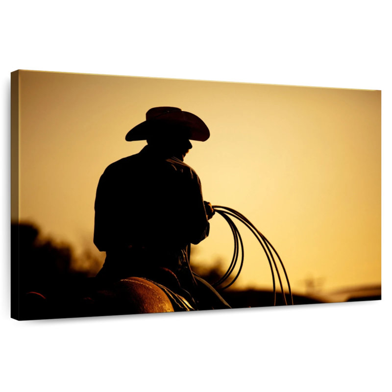 Lelar Cowboy With Lariat, 32" H x 48" W