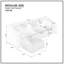 CanapÃ© modulaire de style milieu du siÃ¨cle avec repose-pieds-737511433