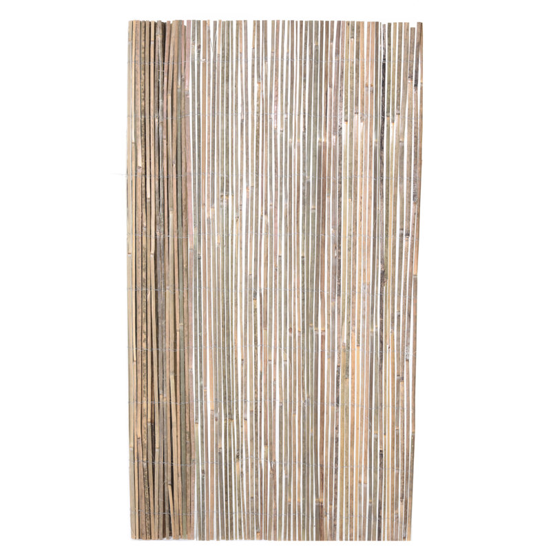 Panneau de clôture décoratif en bambou fendu naturel H 6 pi x l 16 pi