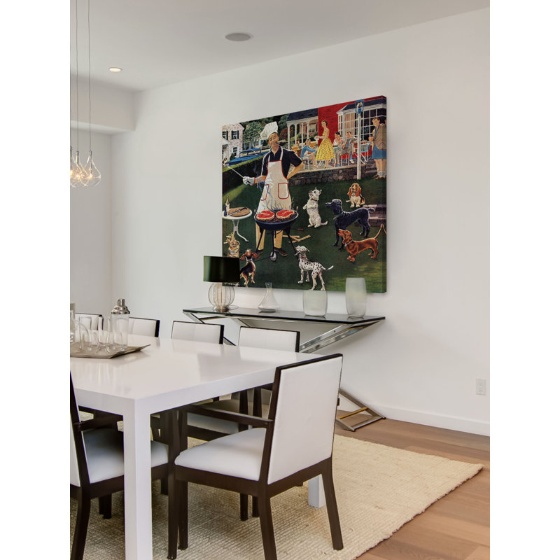 Hot Dogs by Ben Kimberly Prins - Wrapped Canvas Painting, 46cm H x 46cm W