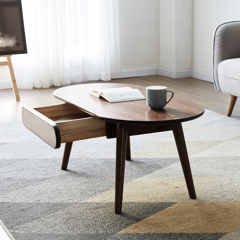 Jimon Solid Wood Top Coffee Table