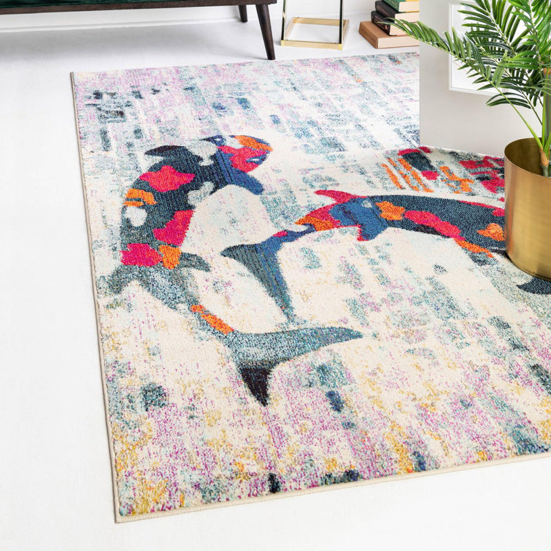 Darrell Washable Abstract Indoor Rug, Runner 2'2" x 6'9"