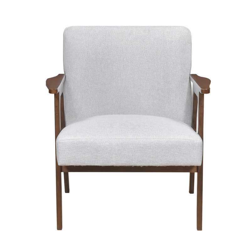 Fauteuil d'appoint contemporain Modern Fabric Furniture, Gris, Noyer