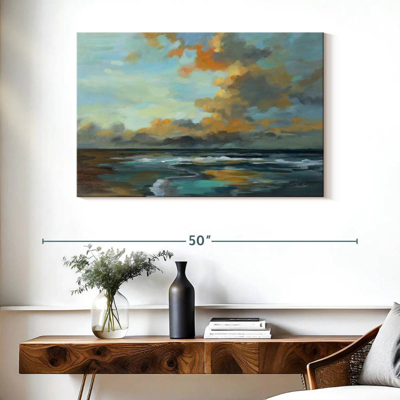 Coucher de soleil Gillard Oceanside, H 26 po x l 39 po