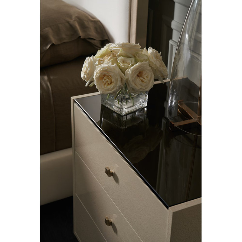 Ivory Crackle Nightstand