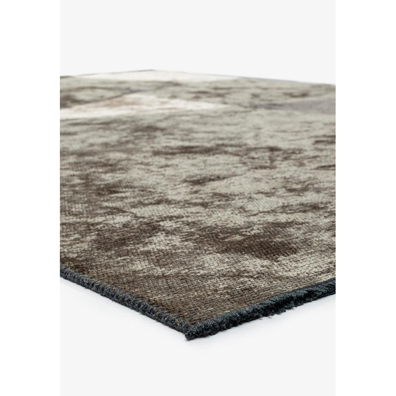 Amilyn Abstract Hand Loom Indoor / Outdoor Area Rug, Rectangle 5'3" x 7'6"