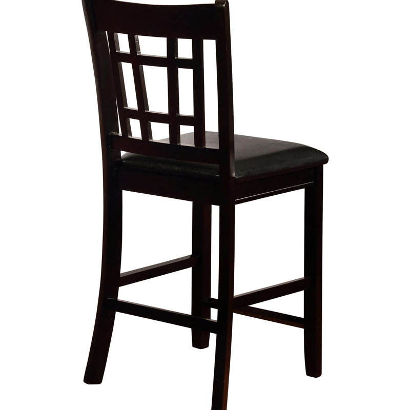 Tabourets à hauteur de comptoir à dossier (2 pièces) - Siège noir pour bureau 2 en arrière et salle à manger confortable