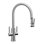 Modern 2 Handle Plp Pulldown Faucet - Angled Spout - Lever Sprayer