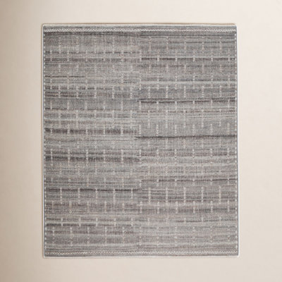 Hand-Knotted Striped Rug