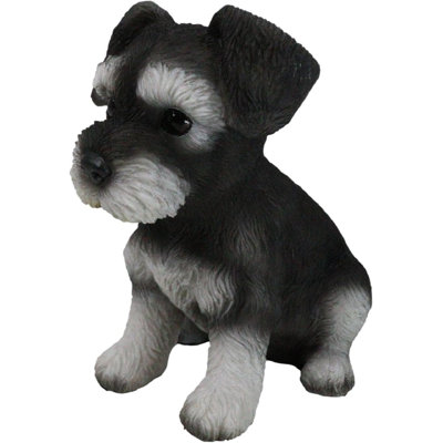 Adorable Miniature Schnauzer Puppy Dog Home Decor Figurine