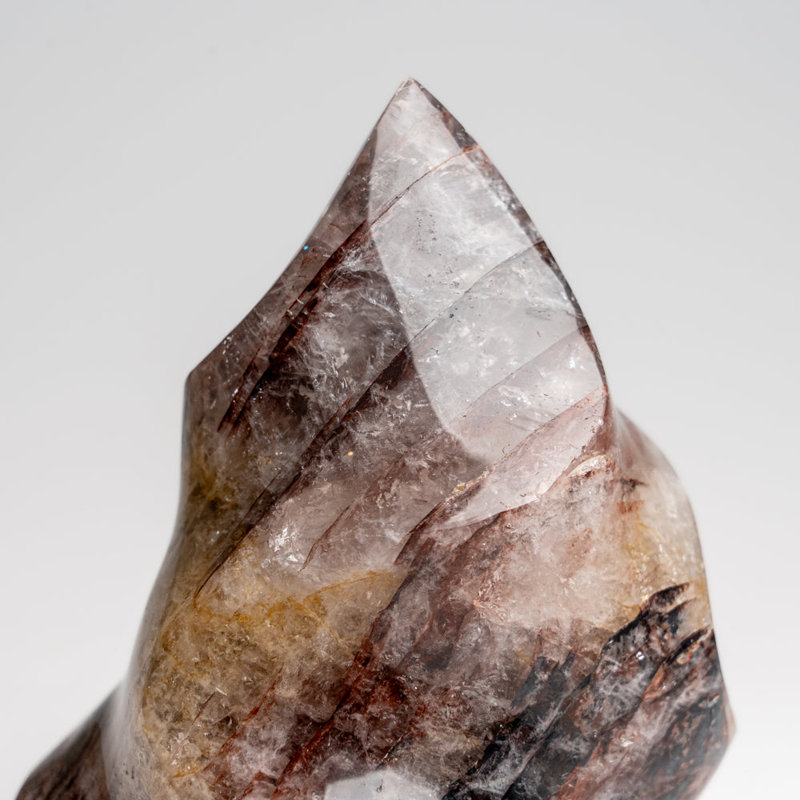 Forme libre de flamme véritable quartz poli fraise (1,9 lb)
