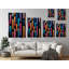Impression sur toile de formes géométriques abstraites peintes colorées, décoration murale moderne pour la maison et le bureau-94603882