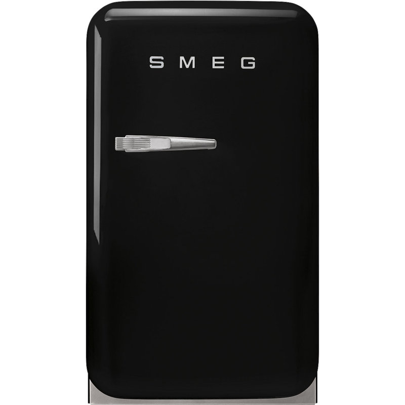 50s Style Retro 1.2 cu. ft. Freestanding Mini Fridge, Black, Right