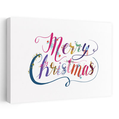Boho Merry Christmas II 1 Piece Wrapped Canvas Wall Art