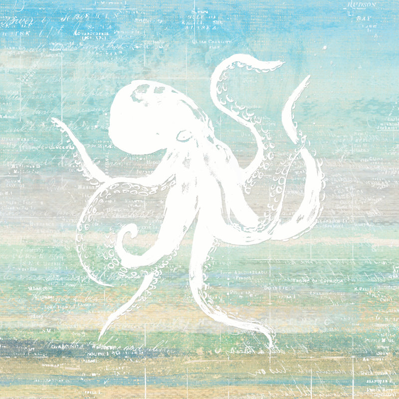 Octopus - Wrapped Canvas Painting, 91cm H x 91cm W x 3.8cm D