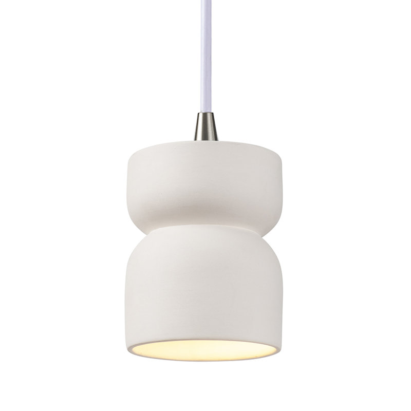 Nysta - Light Single Pendant, Brushed Nickel, Adobe
