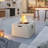 Outdoor Square Fire Pit With Steel Burner,Lightweight 24.02-Inch Propane Fire Pit Table With Adjustable Flame, 40,000 BTU, Lava Rocks, And Rain Cover For Patio,Backyard, And Poolside-1190170491