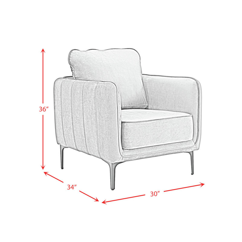 Fauteuil rembourré Dyisha, Velours mauve