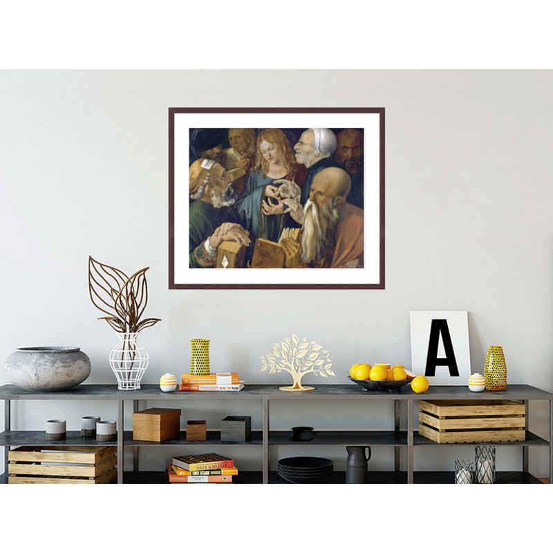 «Jesus Parmi les Docteurs» par Albrecht Dürer, impression giclée encadrée, H 33,5 po x l 39,91 po