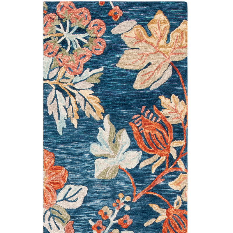 Tapis bleu / orange Aireen 133, Rectangle 6 pi x 9 pi