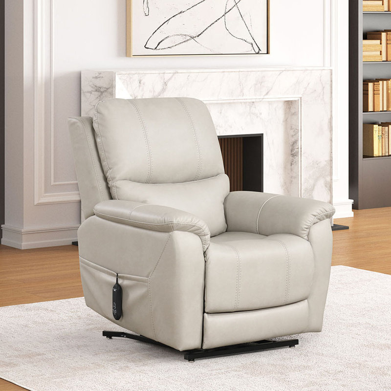 Fauteuil releveur contemporain l 36,4 po, gris clair