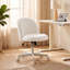 Chaise de bureau inclinable et pivotante, hauteur réglable, blanc crème