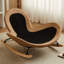 Chaise berçante moderne rembourrée-106038664