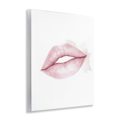 «Rose Lips Watercolor», plaque murale par Christine Simpson Art