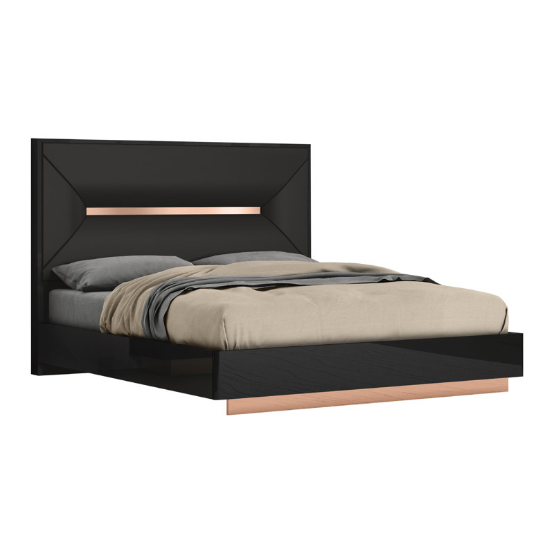 Ensemble de chambre avec lit plateforme 4 pièces Aransas, Noir, Grand