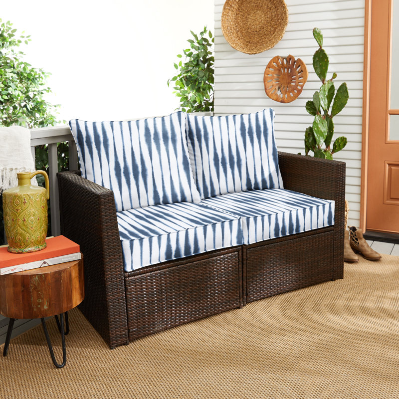 Rialto Outdoor 5'' Loveseat Seat / Back Cushion, 25" W x 25" D