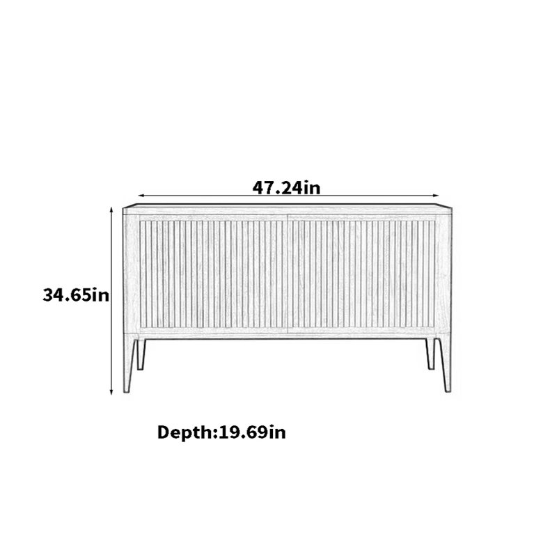 Buffets simples en bois de noyer noir, Noyer
