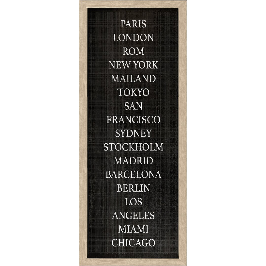 Gerahmtes Poster Big Cities