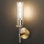 Applique murale moderne en laiton avec tube en verre transparent, luminaire de meuble-lavabo bronze antique pour chambre à coucher, salle de bain, salon, couloir et escalier