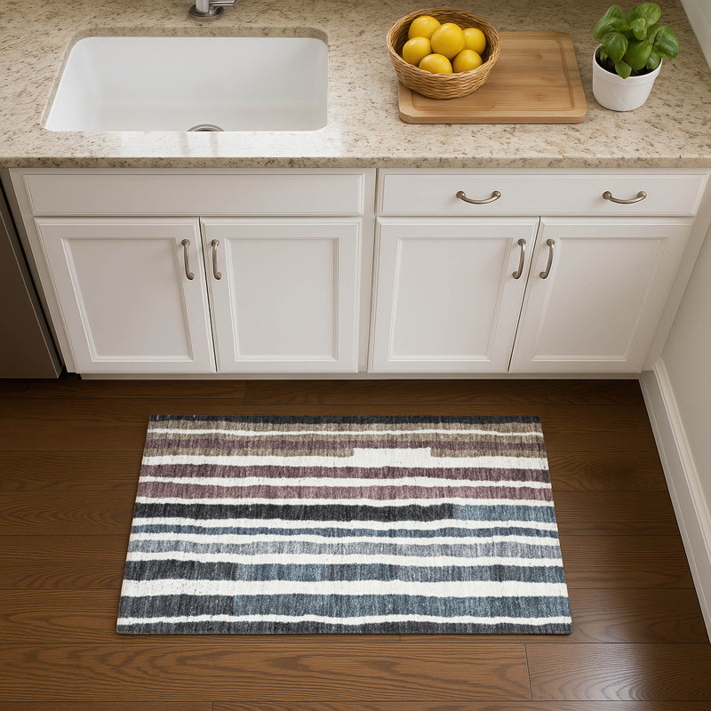 Premium Machine Washable Millbrook AMF1961 Stripes Rug, Rectangle 1'8" x 2'6"