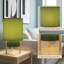 Lampe de table 10 po en tissu à double couche de style japonais avec base en bois naturel, à intensité variable et à température de couleur réglable, douille E12, homologuée UL-1620567577