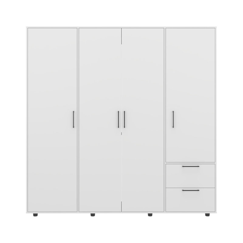 4-Door Wardrobe with Drawers and Ample Storage