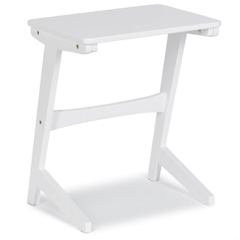 Abrien Solid Wood End Table, White