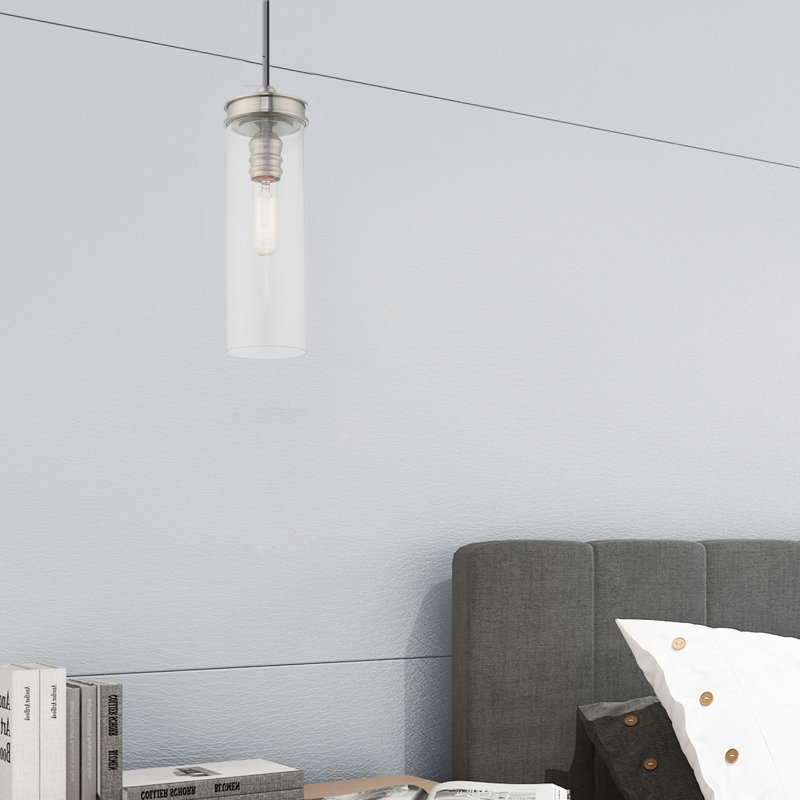 Alanys 1 - Light Pendant, Brushed Nickel, Clear