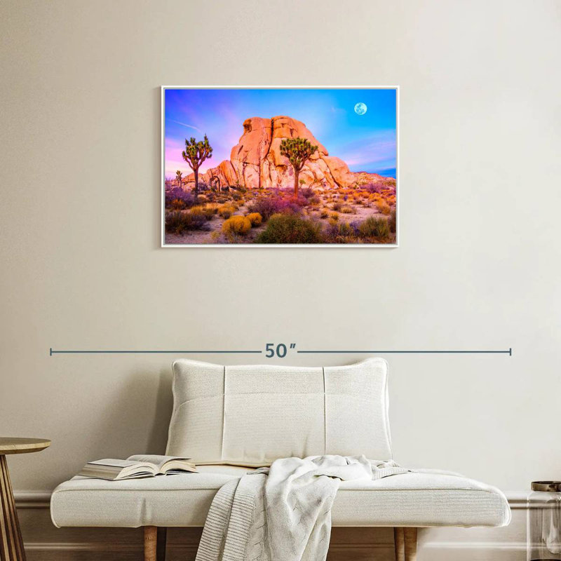 Joshua Tree National Park, Cadre flottant blanc, 31 po x 21 po