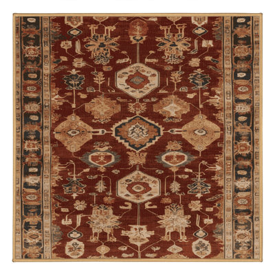 Tapis brun lavable à la machine