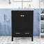 Meuble-lavabo simple autoportant moderne avec lavabo en céramique, portes à fermeture en douceur et tiroir de séparation-1807351433