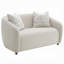 Causeuse Tiena, 2 coussins décoratifs, lin moderne, 67 po-111577804