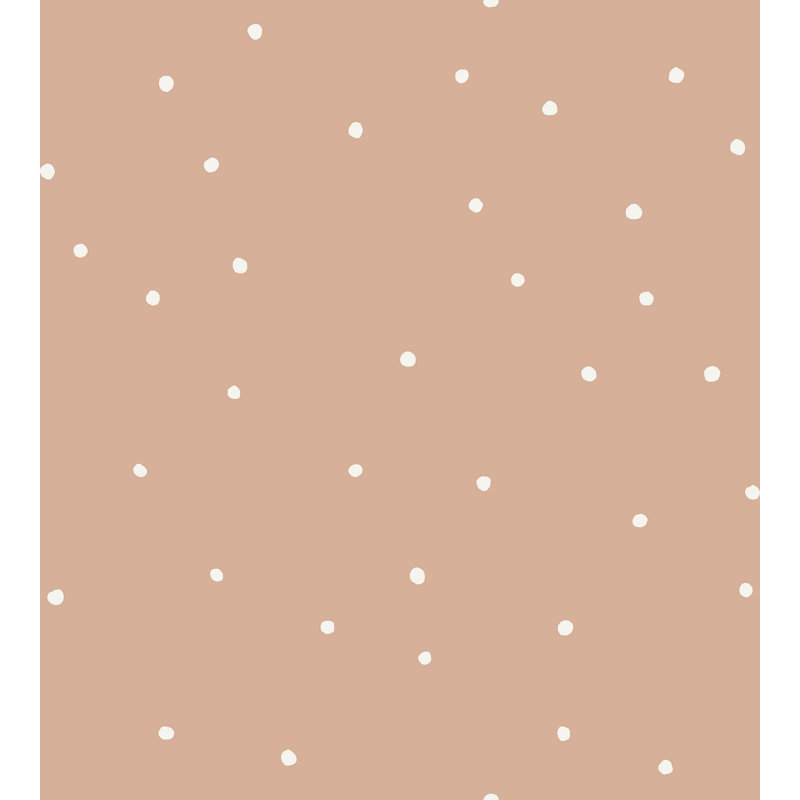 Familj II Polka Dots Wallpaper Roll, Coral Red