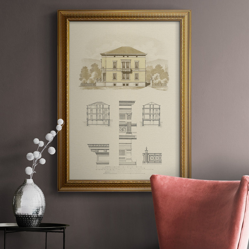 Toile encadrée de qualité supérieure Estate and Plan II - prête à être accrochée, L 16 po x H 20 po