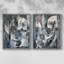 ABSTRACT Series CDLxxxxi - Impression encadrée de qualité supérieure - prête à être accrochée - aucun clou requis - aucun clou requis-456896496-456896486