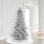 Sapin de Noël artificiel argent 7,5 pi