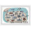 Carte illustrée de la ville de San Francisco, peinture encadrée-1160801289