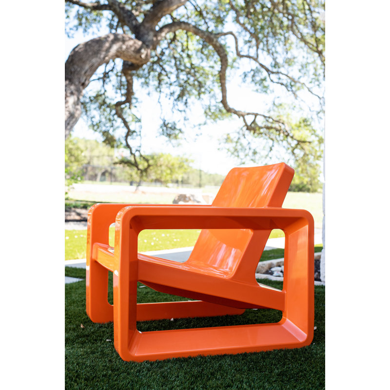 Deck Outdoor Lounge Chair, Vintage Orange