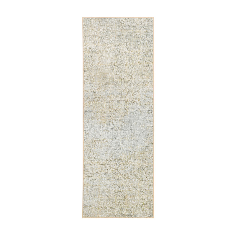 Tapis ivoire à tissage plat Sotho, Tapis de couloir 2 pi 6 po x 7 pi