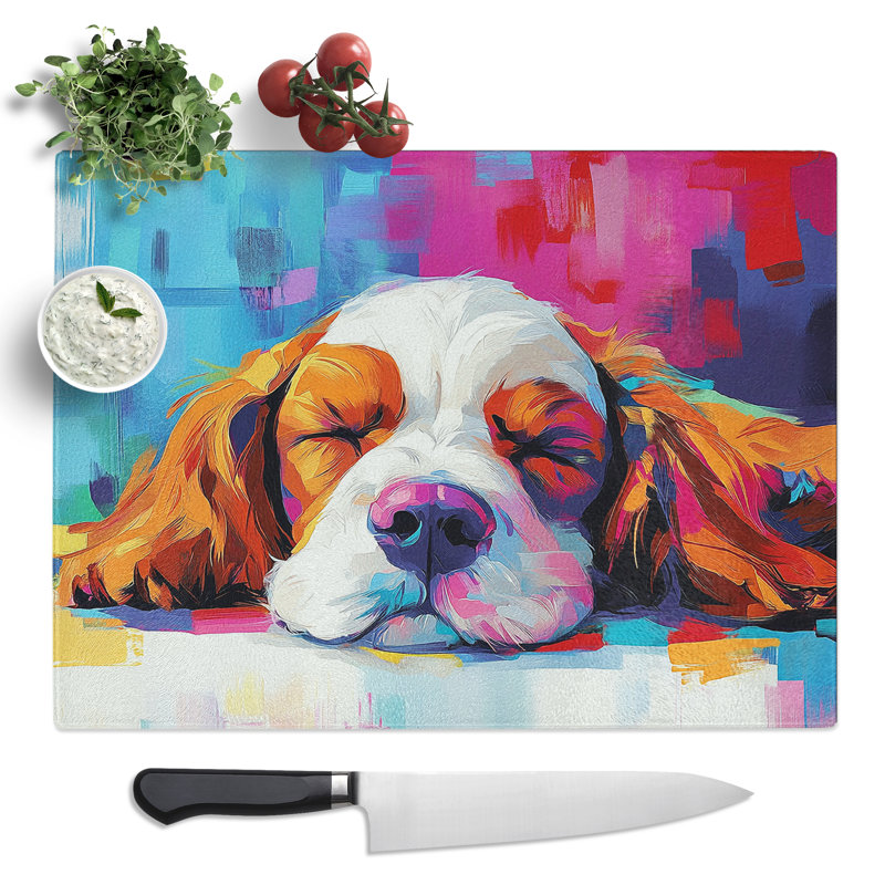 Cocker Spaniel Dog Vol.6  Glass Chopping Board